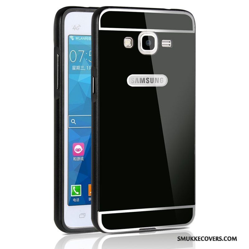 Etui Samsung Galaxy J3 2015 Metal Telefonhård, Cover Samsung Galaxy J3 2015 Beskyttelse Ramme Anti-fald