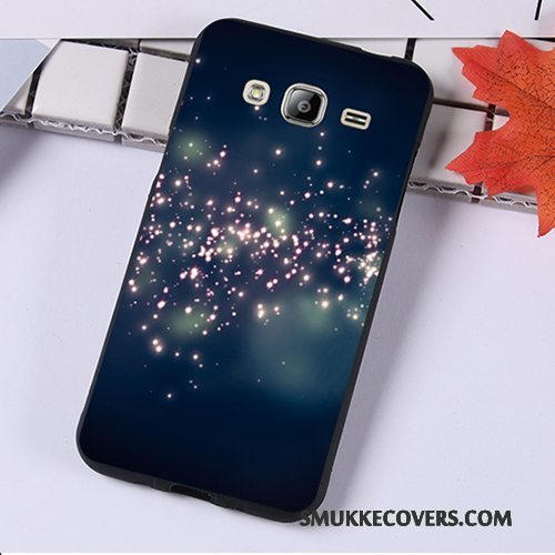 Etui Samsung Galaxy J3 2016 Beskyttelse Telefonhængende Ornamenter, Cover Samsung Galaxy J3 2016 Blød Sort Anti-fald