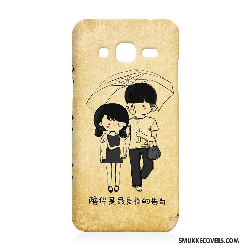 Etui Samsung Galaxy J3 2016 Blød Trend Hvid, Cover Samsung Galaxy J3 2016 Cartoon Hård Telefon