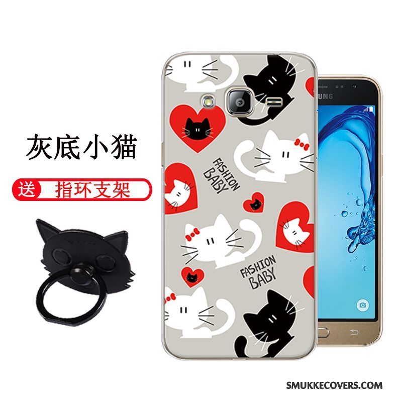 Etui Samsung Galaxy J3 2016 Cartoon Telefonrød, Cover Samsung Galaxy J3 2016 Kreativ Hård Trend