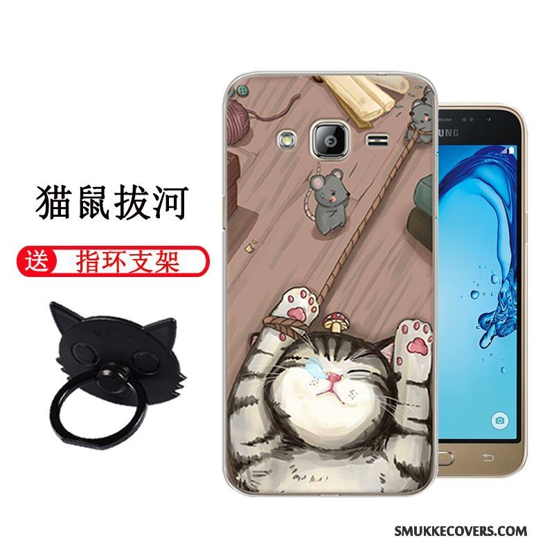 Etui Samsung Galaxy J3 2016 Cartoon Telefonrød, Cover Samsung Galaxy J3 2016 Kreativ Hård Trend