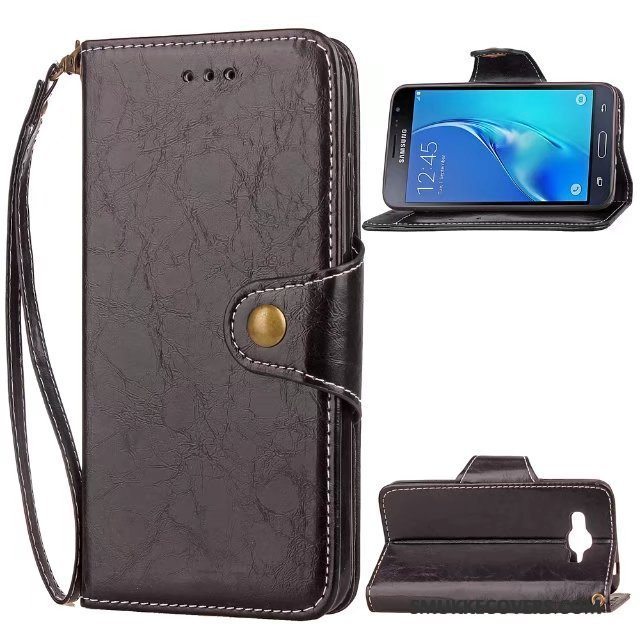 Etui Samsung Galaxy J3 2016 Læder Business Telefon, Cover Samsung Galaxy J3 2016 Folio Anti-fald