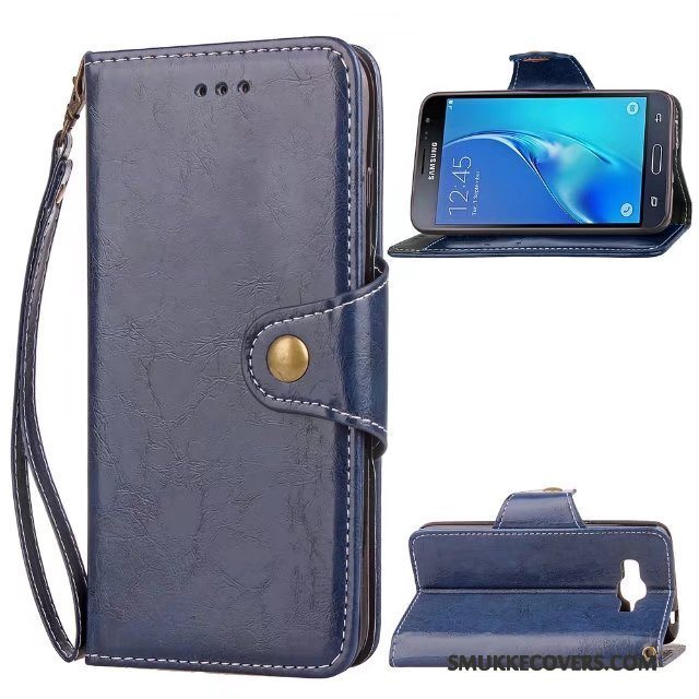 Etui Samsung Galaxy J3 2016 Læder Business Telefon, Cover Samsung Galaxy J3 2016 Folio Anti-fald