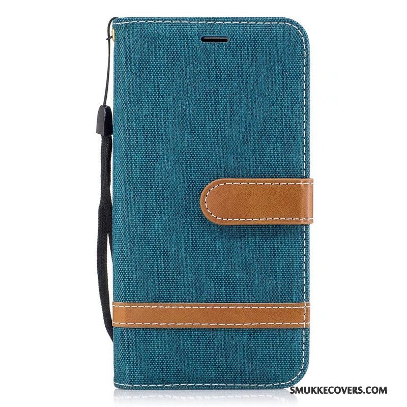 Etui Samsung Galaxy J3 2016 Læder Trend Denim, Cover Samsung Galaxy J3 2016 Beskyttelse Lilla