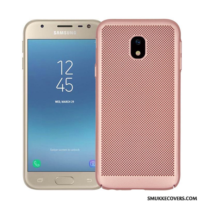 Etui Samsung Galaxy J3 2017 Beskyttelse Hård Tynd, Cover Samsung Galaxy J3 2017 Åndbar Lyserød