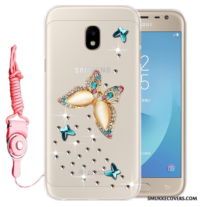 Etui Samsung Galaxy J3 2017 Beskyttelse Telefonguld, Cover Samsung Galaxy J3 2017 Blød Anti-fald