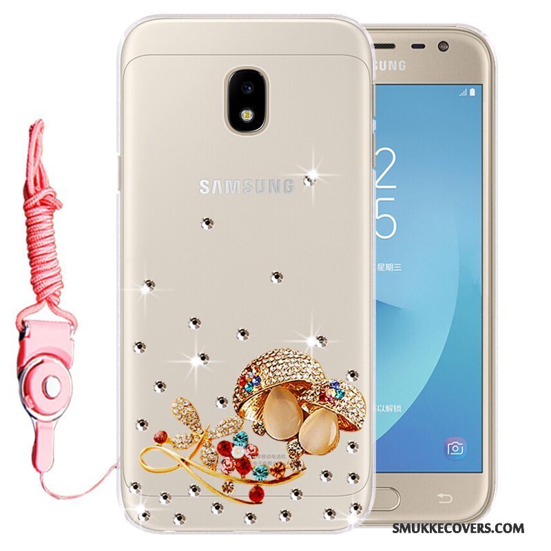 Etui Samsung Galaxy J3 2017 Beskyttelse Telefonguld, Cover Samsung Galaxy J3 2017 Blød Anti-fald