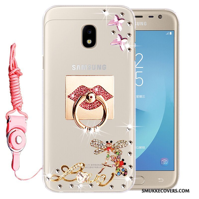 Etui Samsung Galaxy J3 2017 Beskyttelse Telefonguld, Cover Samsung Galaxy J3 2017 Blød Anti-fald