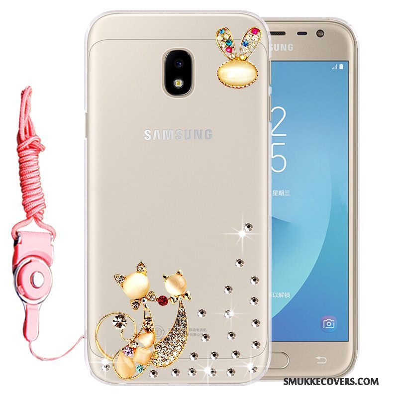 Etui Samsung Galaxy J3 2017 Beskyttelse Telefonguld, Cover Samsung Galaxy J3 2017 Blød Anti-fald