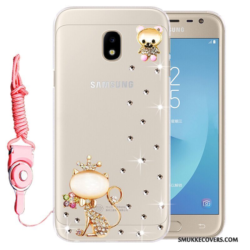 Etui Samsung Galaxy J3 2017 Beskyttelse Telefonguld, Cover Samsung Galaxy J3 2017 Blød Anti-fald