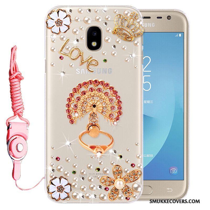 Etui Samsung Galaxy J3 2017 Beskyttelse Telefonguld, Cover Samsung Galaxy J3 2017 Blød Anti-fald