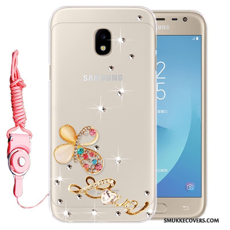 Etui Samsung Galaxy J3 2017 Beskyttelse Telefonguld, Cover Samsung Galaxy J3 2017 Blød Anti-fald