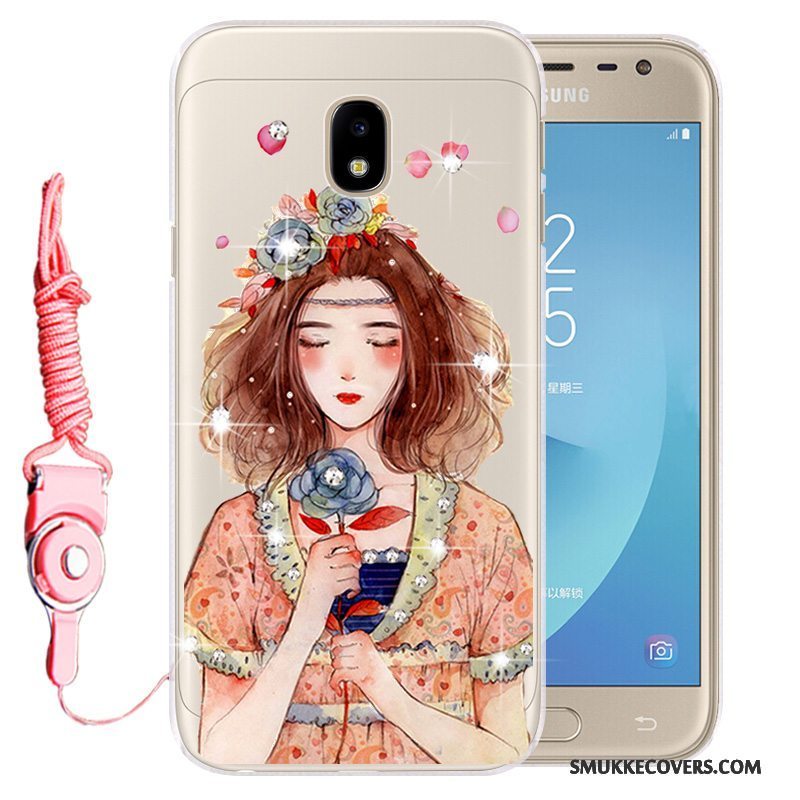 Etui Samsung Galaxy J3 2017 Beskyttelse Telefonguld, Cover Samsung Galaxy J3 2017 Blød Anti-fald