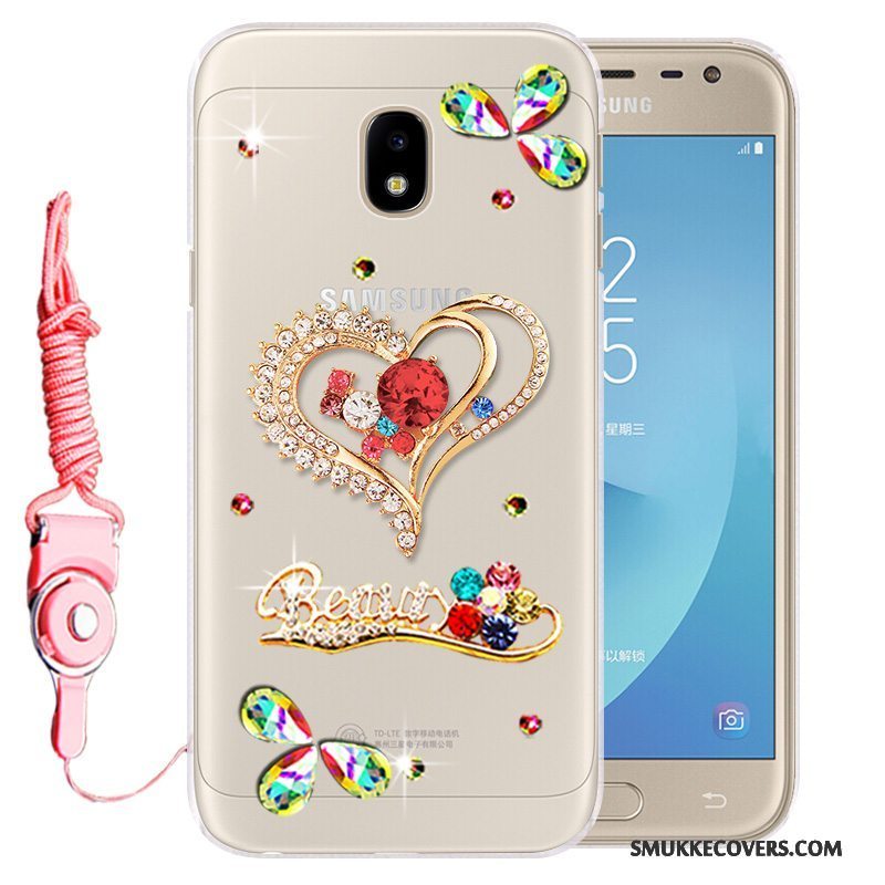 Etui Samsung Galaxy J3 2017 Beskyttelse Telefonguld, Cover Samsung Galaxy J3 2017 Blød Anti-fald