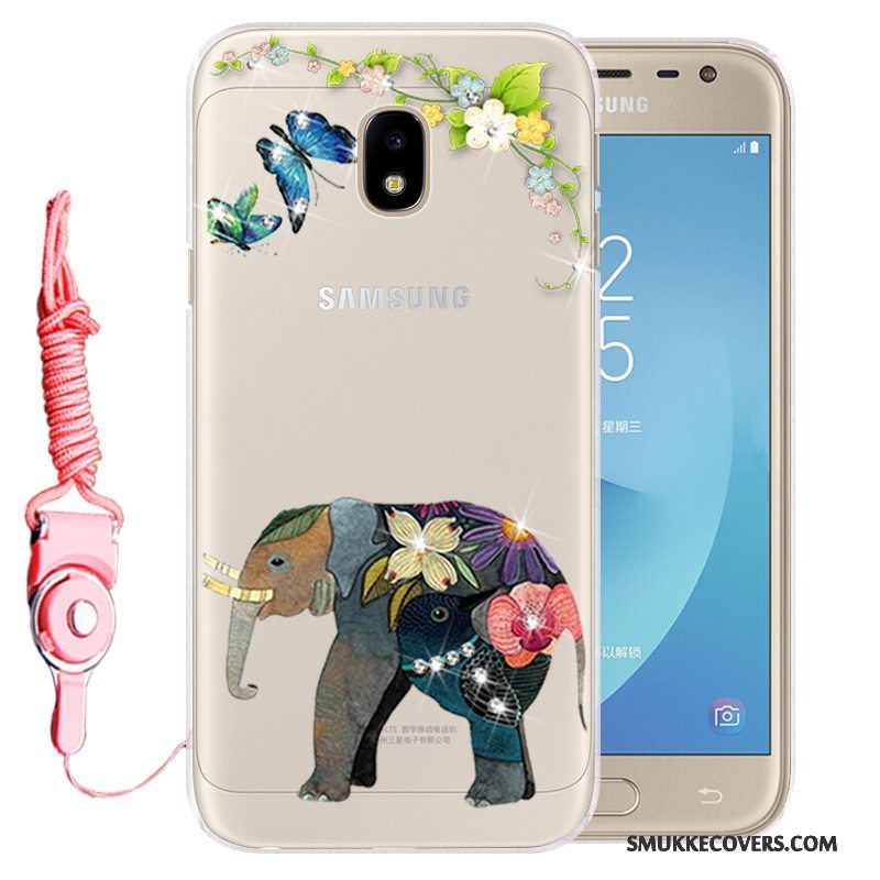 Etui Samsung Galaxy J3 2017 Beskyttelse Telefonguld, Cover Samsung Galaxy J3 2017 Blød Anti-fald