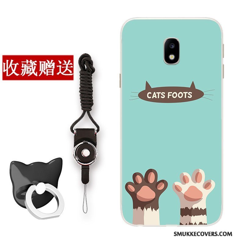 Etui Samsung Galaxy J3 2017 Blød Grøn Lille Sektion, Cover Samsung Galaxy J3 2017 Cartoon Telefonfrisk