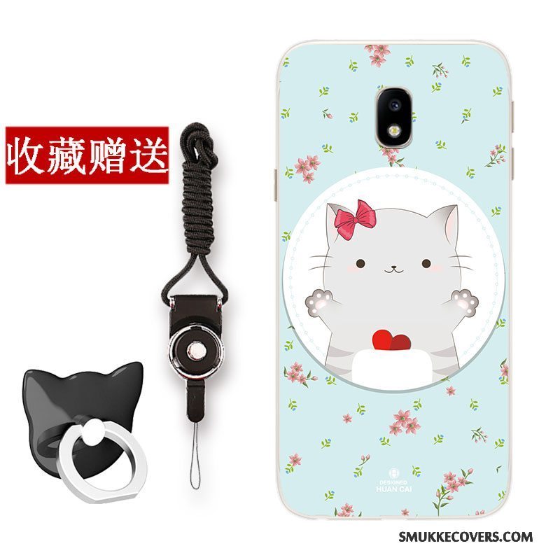 Etui Samsung Galaxy J3 2017 Blød Grøn Lille Sektion, Cover Samsung Galaxy J3 2017 Cartoon Telefonfrisk