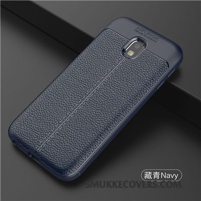 Etui Samsung Galaxy J3 2017 Blød Telefonmønster, Cover Samsung Galaxy J3 2017 Læder Blå Anti-fald