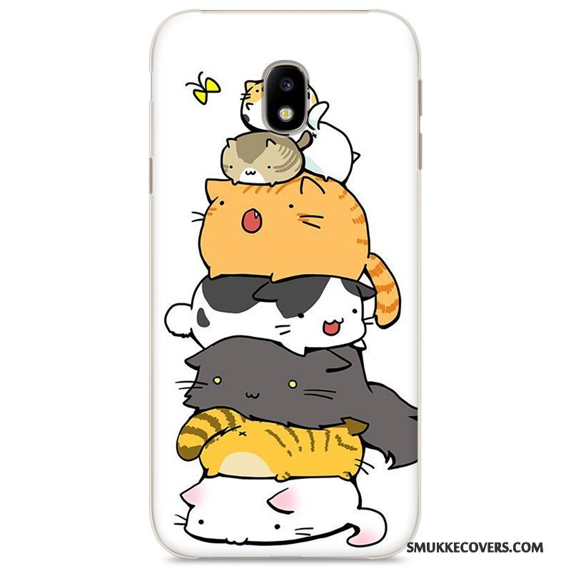 Etui Samsung Galaxy J3 2017 Cartoon Mørkeblå Trend, Cover Samsung Galaxy J3 2017 Malet Telefonkunst