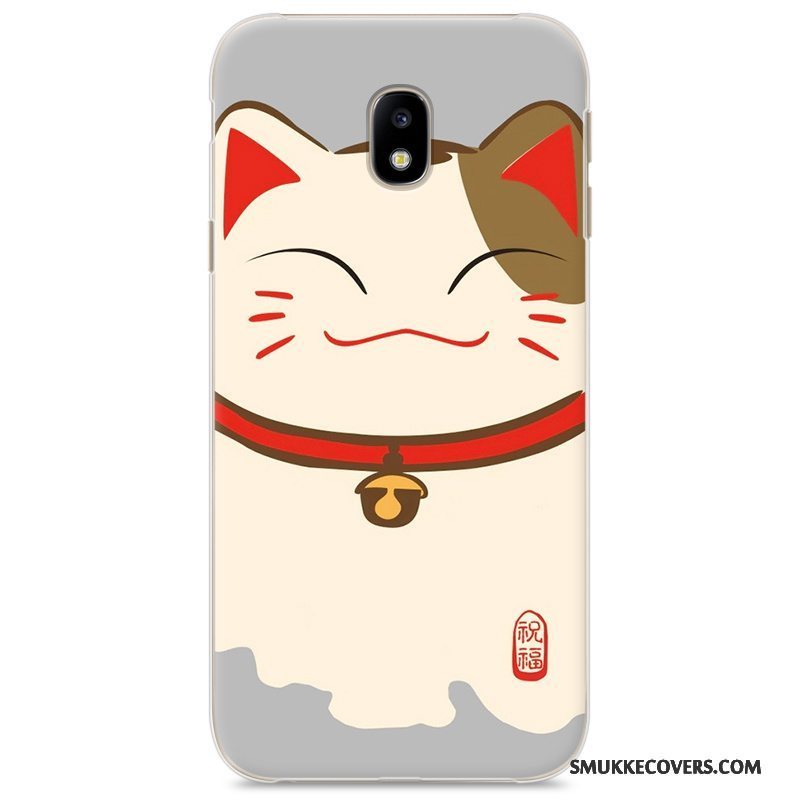 Etui Samsung Galaxy J3 2017 Cartoon Mørkeblå Trend, Cover Samsung Galaxy J3 2017 Malet Telefonkunst