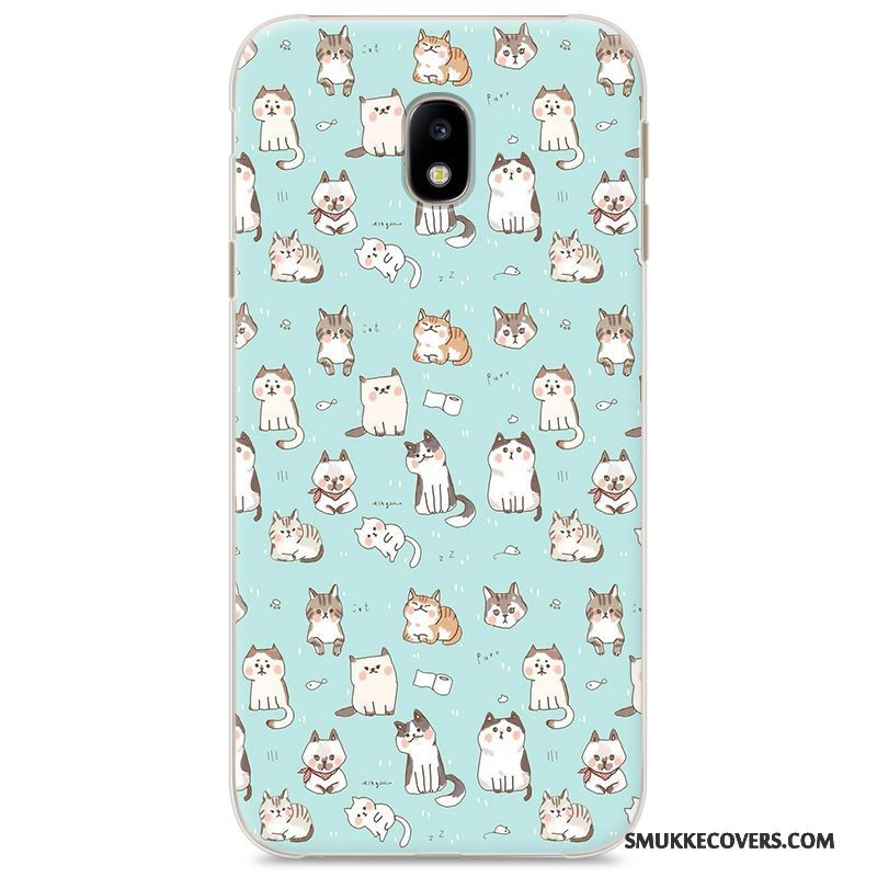 Etui Samsung Galaxy J3 2017 Cartoon Mørkeblå Trend, Cover Samsung Galaxy J3 2017 Malet Telefonkunst
