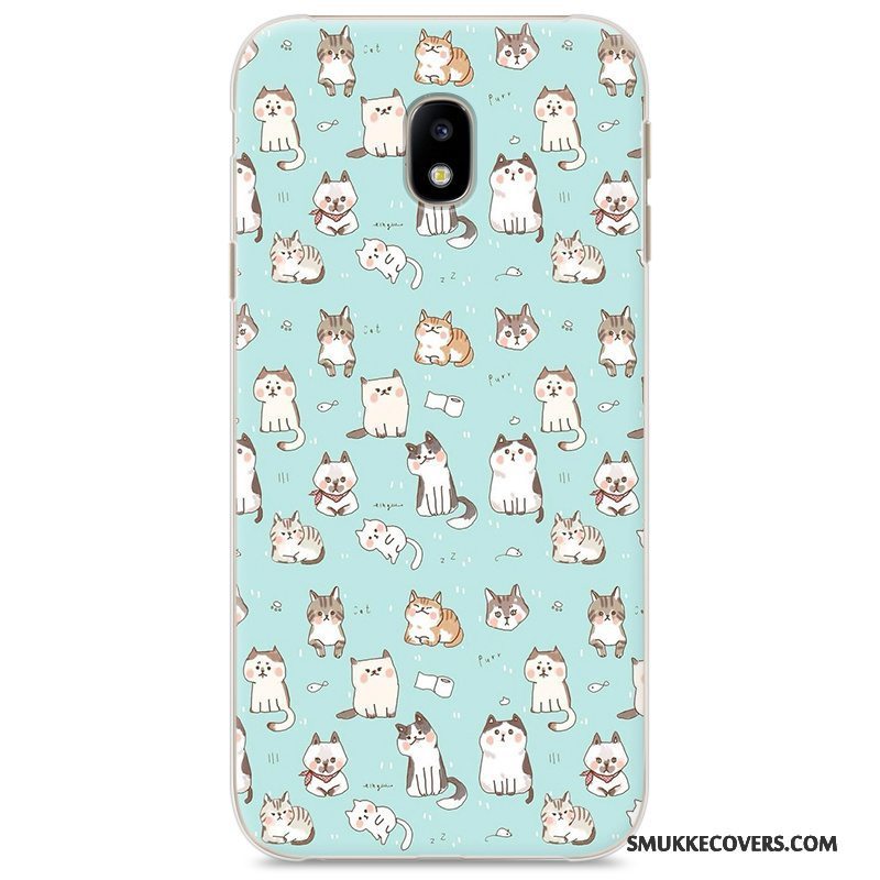 Etui Samsung Galaxy J3 2017 Cartoon Mørkeblå Trend, Cover Samsung Galaxy J3 2017 Malet Telefonkunst