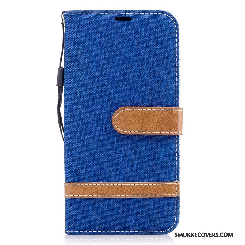 Etui Samsung Galaxy J3 2017 Læder Denim Lilla, Cover Samsung Galaxy J3 2017 Folio