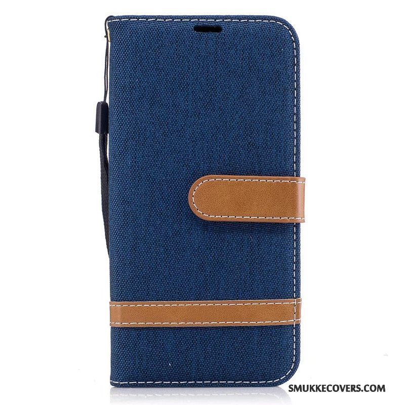 Etui Samsung Galaxy J3 2017 Læder Denim Lilla, Cover Samsung Galaxy J3 2017 Folio