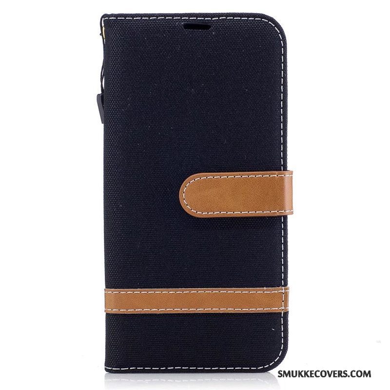 Etui Samsung Galaxy J3 2017 Læder Denim Lilla, Cover Samsung Galaxy J3 2017 Folio