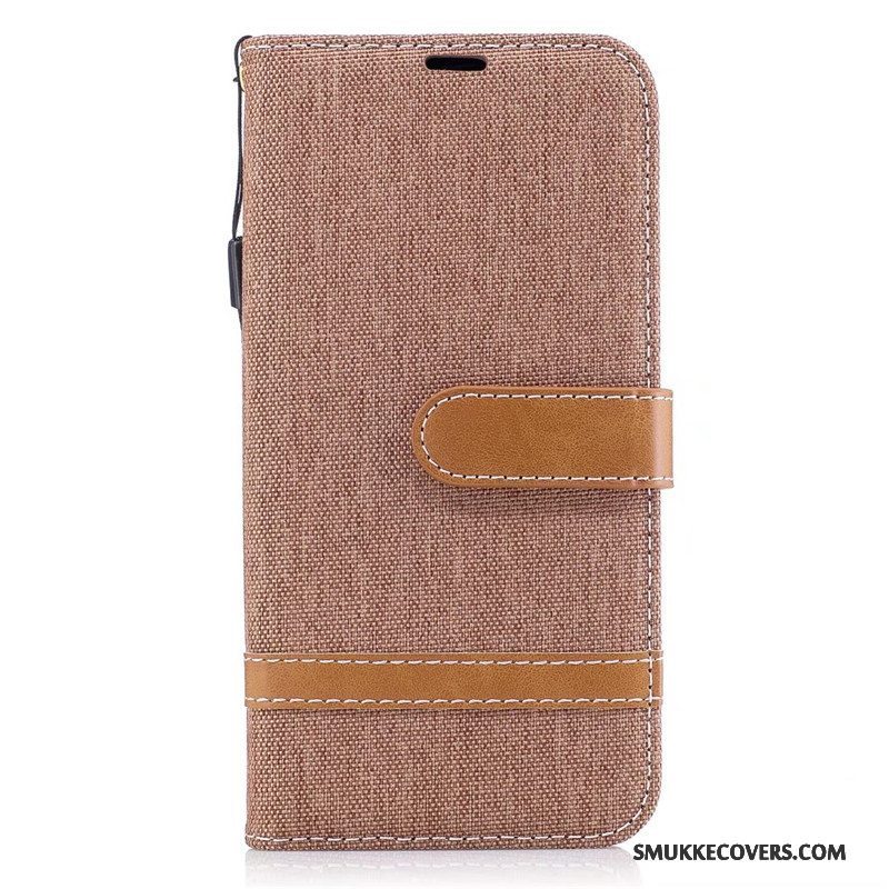 Etui Samsung Galaxy J3 2017 Læder Denim Lilla, Cover Samsung Galaxy J3 2017 Folio