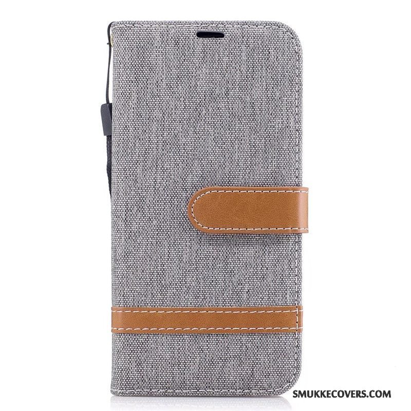 Etui Samsung Galaxy J3 2017 Læder Denim Lilla, Cover Samsung Galaxy J3 2017 Folio