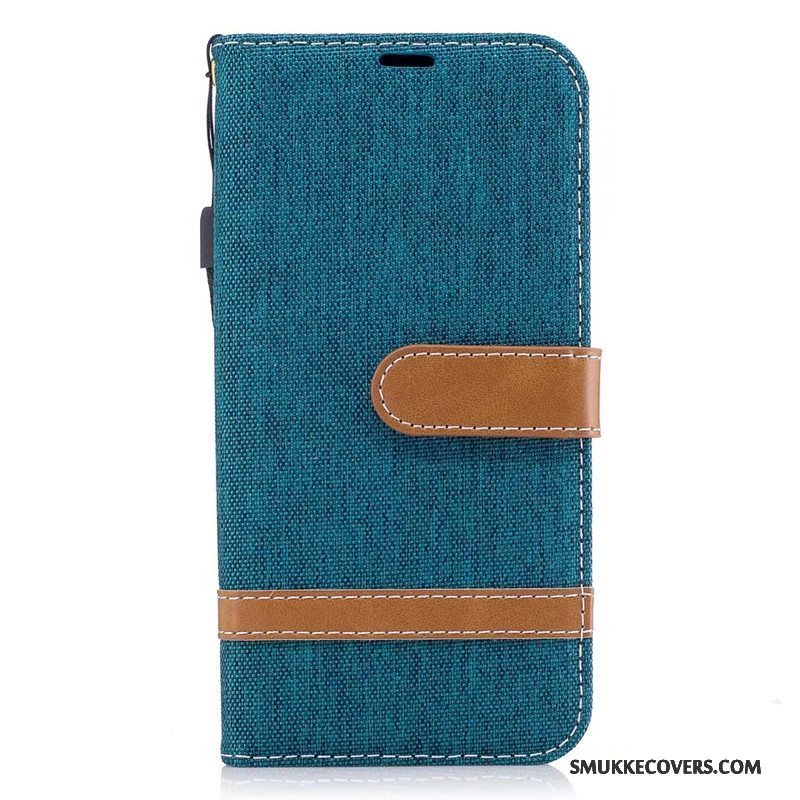 Etui Samsung Galaxy J3 2017 Læder Denim Lilla, Cover Samsung Galaxy J3 2017 Folio