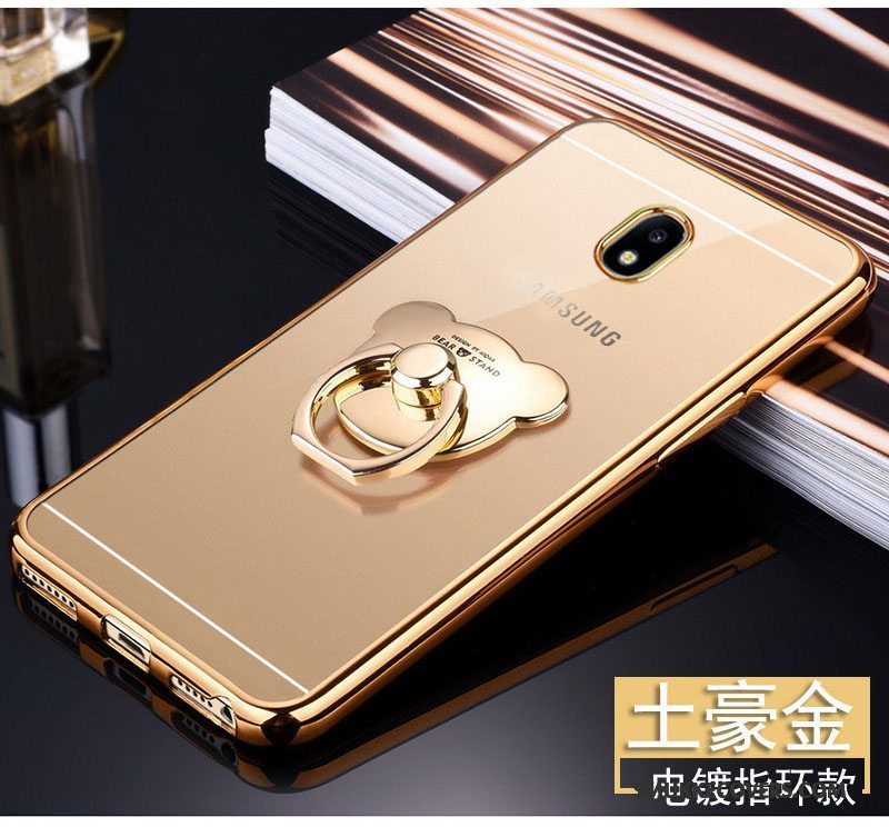 Etui Samsung Galaxy J3 2017 Silikone Guld Telefon, Cover Samsung Galaxy J3 2017 Tasker Anti-fald