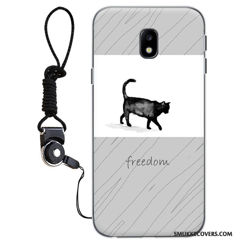 Etui Samsung Galaxy J3 2017 Silikone Lyseblå Anti-fald, Cover Samsung Galaxy J3 2017 Blød Telefon