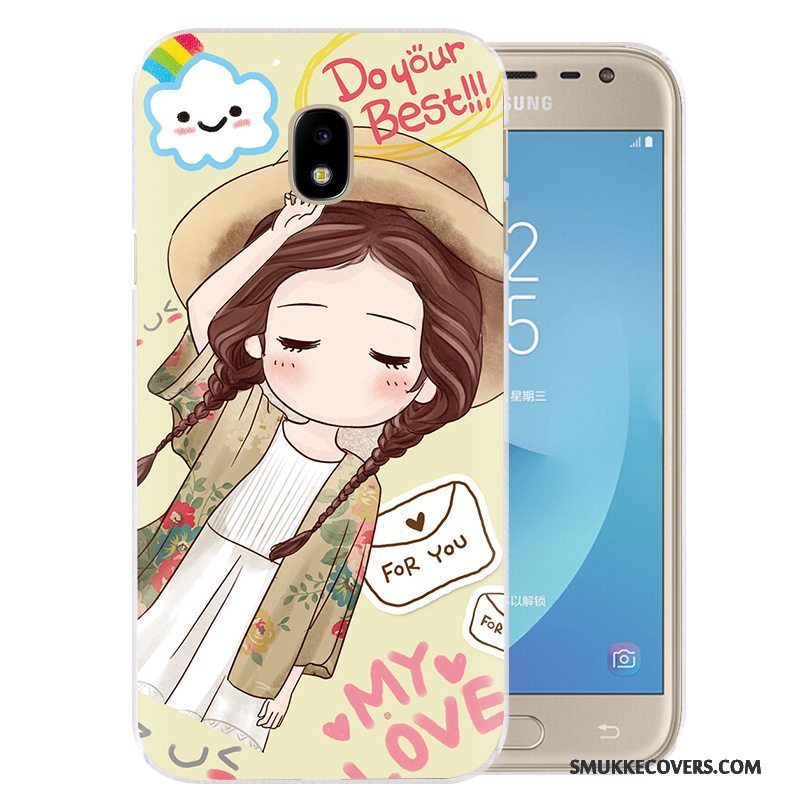 Etui Samsung Galaxy J3 2017 Tasker Anti-fald Telefon, Cover Samsung Galaxy J3 2017 Cartoon Af Personlighed Lilla
