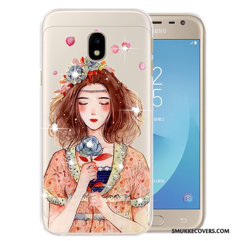 Etui Samsung Galaxy J3 2017 Tasker Anti-fald Telefon, Cover Samsung Galaxy J3 2017 Cartoon Af Personlighed Lilla