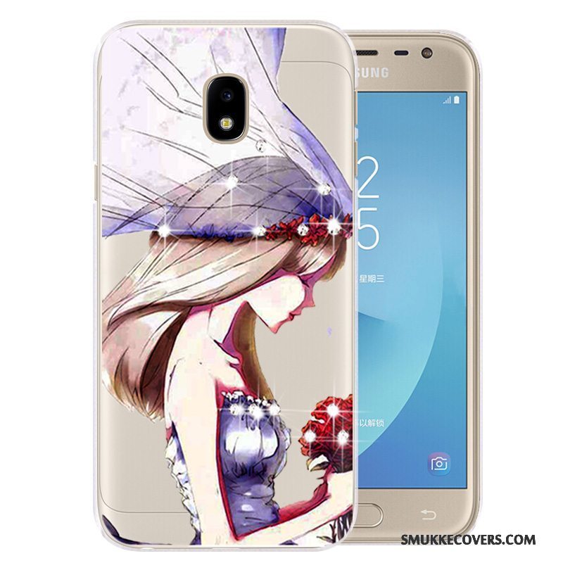 Etui Samsung Galaxy J3 2017 Tasker Anti-fald Telefon, Cover Samsung Galaxy J3 2017 Cartoon Af Personlighed Lilla