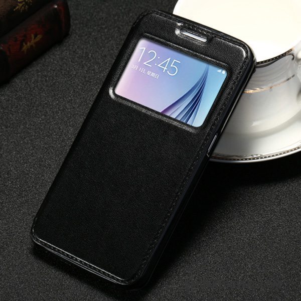 Etui Samsung Galaxy J5 2015 Beskyttelse Åbn Vindue Telefon, Cover Samsung Galaxy J5 2015 Blød Lyseblå