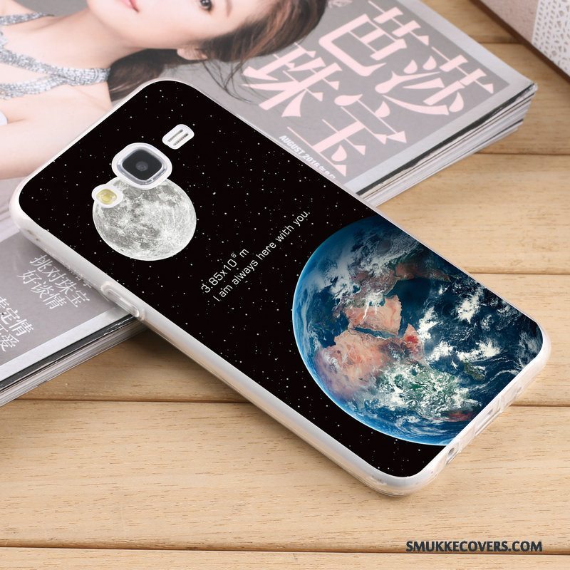 Etui Samsung Galaxy J5 2015 Blød Lyserød Nubuck, Cover Samsung Galaxy J5 2015 Silikone Telefon