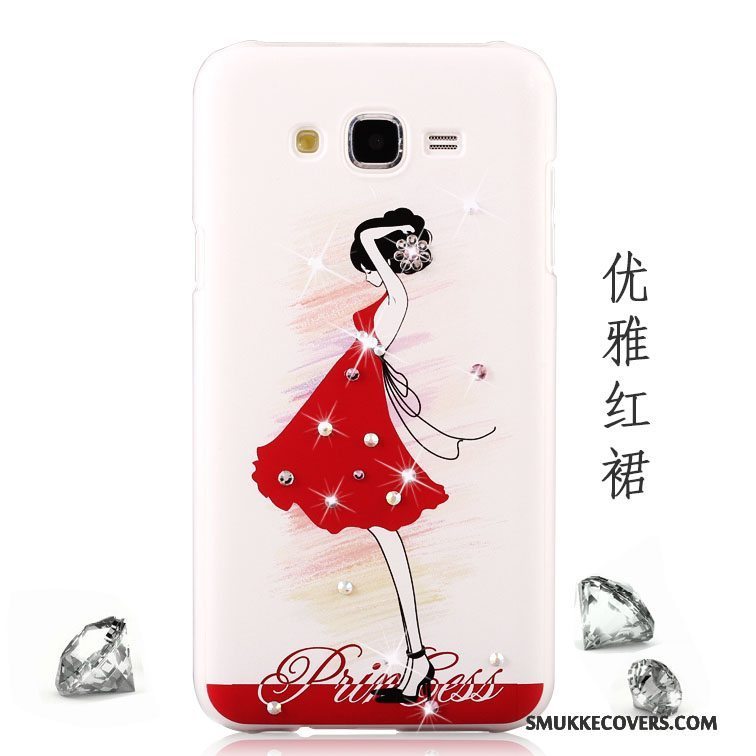 Etui Samsung Galaxy J5 2015 Cartoon Telefonhård, Cover Samsung Galaxy J5 2015 Beskyttelse Hvid