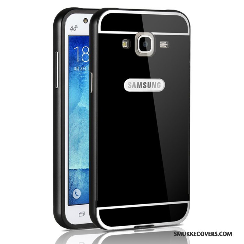 Etui Samsung Galaxy J5 2015 Metal Telefonramme, Cover Samsung Galaxy J5 2015 Beskyttelse Lyserød Hård