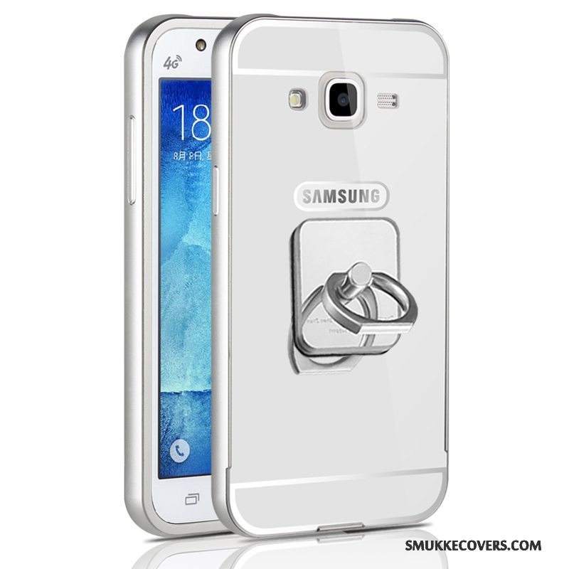 Etui Samsung Galaxy J5 2015 Metal Telefonramme, Cover Samsung Galaxy J5 2015 Beskyttelse Lyserød Hård