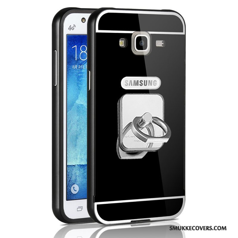 Etui Samsung Galaxy J5 2015 Metal Telefonramme, Cover Samsung Galaxy J5 2015 Beskyttelse Lyserød Hård