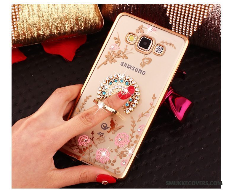Etui Samsung Galaxy J5 2015 Silikone Lyserød Telefon, Cover Samsung Galaxy J5 2015 Beskyttelse Anti-fald