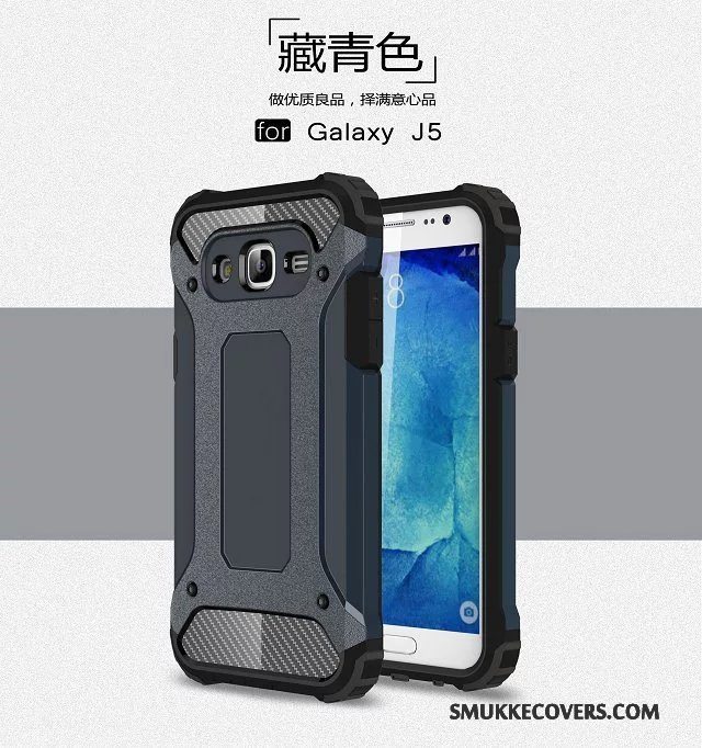 Etui Samsung Galaxy J5 2015 Tasker Anti-fald Armour, Cover Samsung Galaxy J5 2015 Beskyttelse Telefoncyan