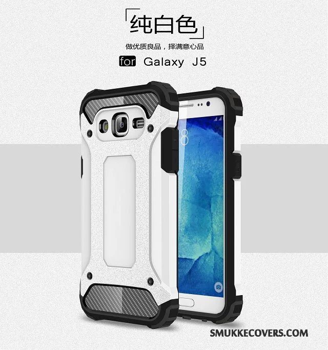 Etui Samsung Galaxy J5 2015 Tasker Anti-fald Armour, Cover Samsung Galaxy J5 2015 Beskyttelse Telefoncyan