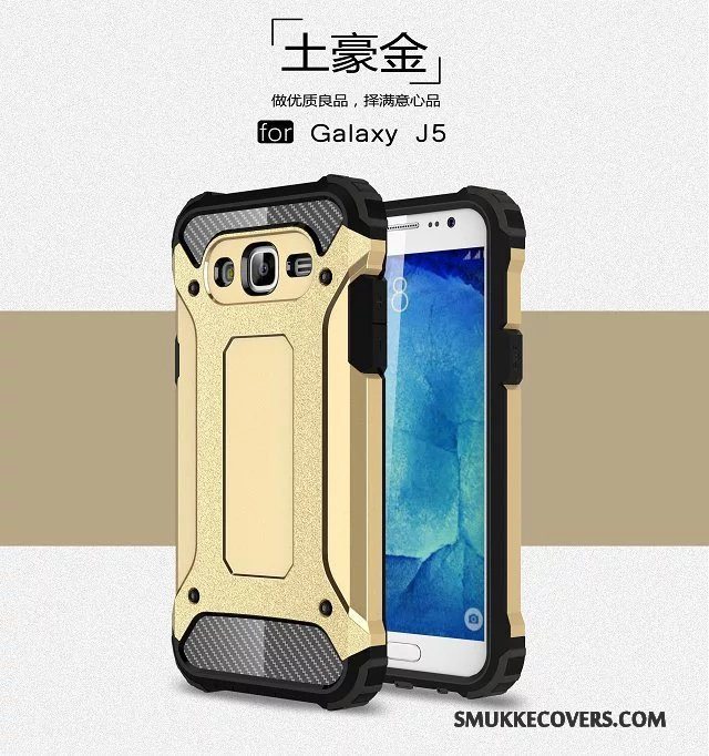 Etui Samsung Galaxy J5 2015 Tasker Anti-fald Armour, Cover Samsung Galaxy J5 2015 Beskyttelse Telefoncyan