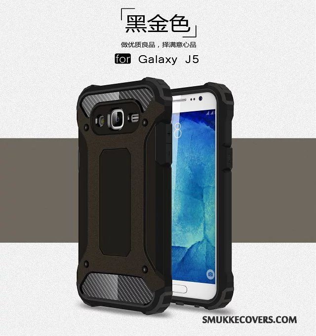 Etui Samsung Galaxy J5 2015 Tasker Anti-fald Armour, Cover Samsung Galaxy J5 2015 Beskyttelse Telefoncyan