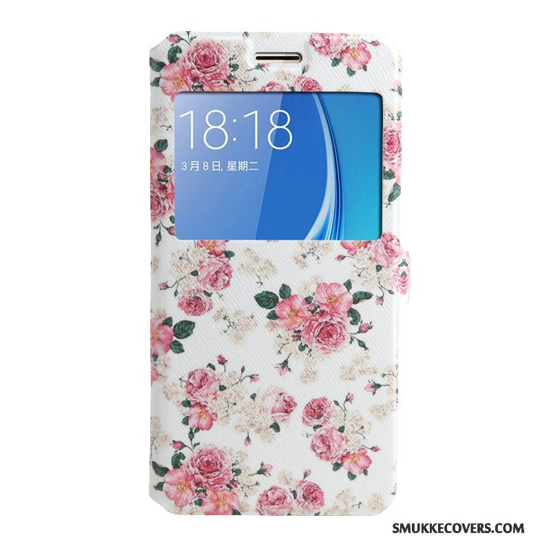 Etui Samsung Galaxy J5 2016 Beskyttelse Åbn Vindue Telefon, Cover Samsung Galaxy J5 2016 Folio Lilla