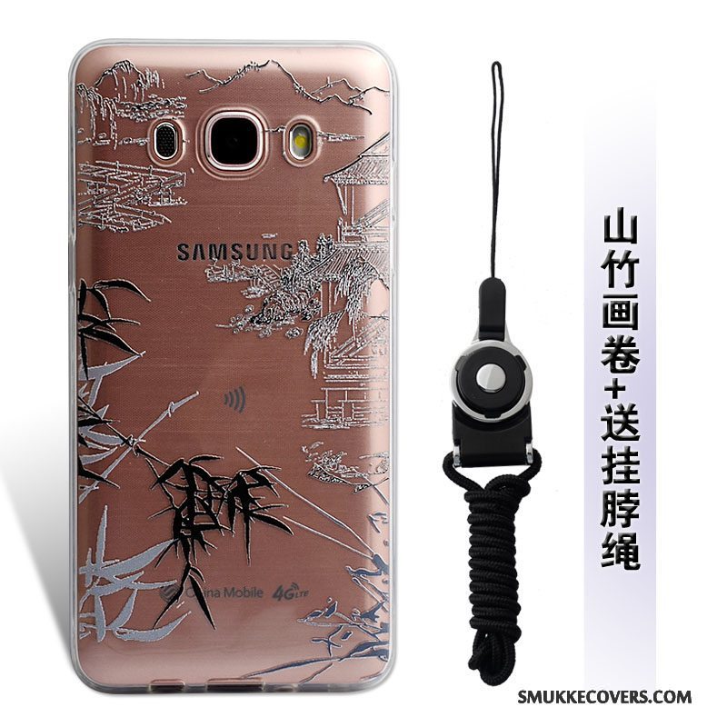 Etui Samsung Galaxy J5 2016 Blød Telefongul, Cover Samsung Galaxy J5 2016 Relief Hængende Ornamenter